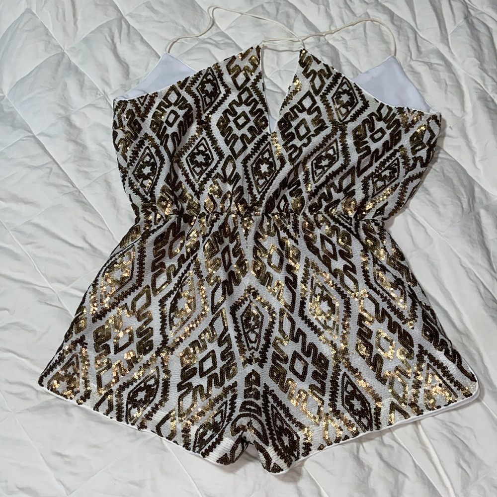 Saylor ‘Shellie’ Boho Sequin Romper - image 8